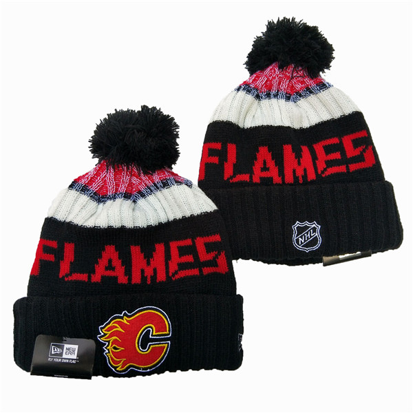 Calgary Flames Knit Hats 001